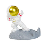 Maxbell Desktop Phone Holder Astronaut Figurine Desk Smartphone Stand Bedroom Gold