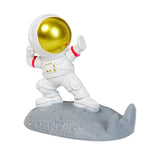 Maxbell Desktop Phone Holder Astronaut Figurine Desk Smartphone Stand Bedroom Gold