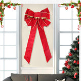 Maxbell Christmas Door Bow Decorative Pendant Chic Craft for Backyard Garden Indoor Red