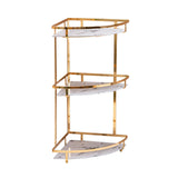 Maxbell Corner Countertop Storage Rack Shelf Container Storage Box for Bathroom 3Layer 22.5cmx47cm