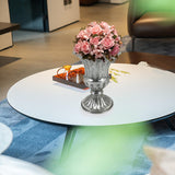 Maxbell Vase Planter Flower Pot Decorative for Living Room Table Centerpieces Home Silver