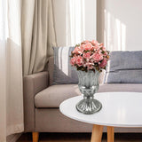 Maxbell Vase Planter Flower Pot Decorative for Living Room Table Centerpieces Home Silver
