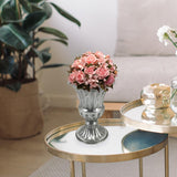 Maxbell Vase Planter Flower Pot Decorative for Living Room Table Centerpieces Home Silver