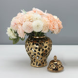 Maxbell Ceramic Ginger Jar Flower Porcelain Storage Jar Home Decoration Display