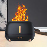 Maxbell Air Humidifier USB with Realistic Flame Essential Oil Mist Maker Aroma Black