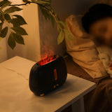 Maxbell Air Humidifier USB with Realistic Flame Essential Oil Mist Maker Aroma Black