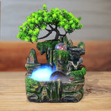 Maxbell Electric Tabletop Water Fountain Rolling Ball Water Sound with Lights Decor with Mist