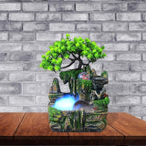 Maxbell Electric Tabletop Water Fountain Rolling Ball Water Sound with Lights Decor with Mist