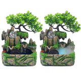 Maxbell Electric Tabletop Fountain with Lights Resin Rockery Water Sound Ornament without Mist