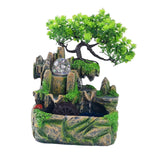 Maxbell Electric Tabletop Fountain with Lights Resin Rockery Water Sound Ornament without Mist