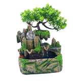 Maxbell Electric Tabletop Fountain with Lights Resin Rockery Water Sound Ornament without Mist