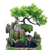 Maxbell Electric Tabletop Fountain with Lights Resin Rockery Water Sound Ornament without Mist