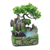 Maxbell Electric Tabletop Fountain with Lights Resin Rockery Water Sound Ornament with Mist