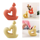 Maxbell Ceramic Vase Statue Elegant Photo Prop for Outdoor Desktop Orange