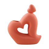 Maxbell Ceramic Vase Statue Elegant Photo Prop for Outdoor Desktop Orange