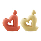 Maxbell Ceramic Vase Statue Elegant Photo Prop for Outdoor Desktop Orange