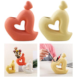 Maxbell Ceramic Vase Statue Elegant Photo Prop for Outdoor Desktop Orange