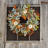 Maxbell Door Autumn Fall Wreath Thanksgiving Wreaths Holiday Decor Simulated 35cmx35cm