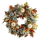 Maxbell Door Autumn Fall Wreath Thanksgiving Wreaths Holiday Decor Simulated 35cmx35cm