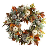 Maxbell Door Autumn Fall Wreath Thanksgiving Wreaths Holiday Decor Simulated 35cmx35cm