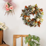 Maxbell Door Autumn Fall Wreath Thanksgiving Wreaths Holiday Decor Simulated 35cmx35cm
