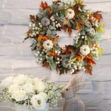 Maxbell Door Autumn Fall Wreath Thanksgiving Wreaths Holiday Decor Simulated 35cmx35cm