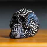 Maxbell Modern Skull Figurine Skeleton Head Statue Collectible for Office Decor