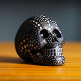 Maxbell Modern Skull Figurine Skeleton Head Statue Collectible for Office Decor