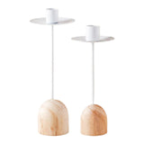 Maxbell Taper Candle Holders Candlestick for Anniversary Candlelight Dinner Birthday White