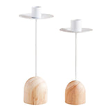 Maxbell Taper Candle Holders Candlestick for Anniversary Candlelight Dinner Birthday White
