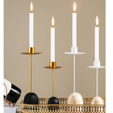 Maxbell Taper Candle Holders Candlestick for Anniversary Candlelight Dinner Birthday White