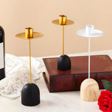 Maxbell Taper Candle Holders Candlestick for Anniversary Candlelight Dinner Birthday White