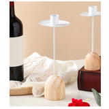 Maxbell Taper Candle Holders Candlestick for Anniversary Candlelight Dinner Birthday White