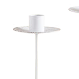 Maxbell Taper Candle Holders Candlestick for Anniversary Candlelight Dinner Birthday White