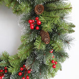Maxbell Artificial Wreath Christmas Wall Hanging Winter Wreath for Door Wedding Xmas 40cm