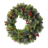 Maxbell Artificial Wreath Christmas Wall Hanging Winter Wreath for Door Wedding Xmas 40cm