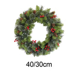 Maxbell Artificial Wreath Christmas Wall Hanging Winter Wreath for Door Wedding Xmas 40cm