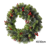 Maxbell Artificial Wreath Christmas Wall Hanging Winter Wreath for Door Wedding Xmas 40cm