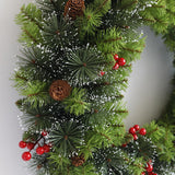 Maxbell Maxbell Artificial Wreath Christmas Wall Hanging Winter Wreath for Door Wedding Xmas 30cm