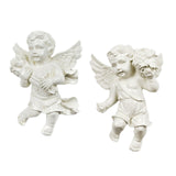 Maxbell 4Pcs European Style Cherub Wall Sculpture Ornament Angel Statue for Entrance