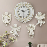 Maxbell 4Pcs European Style Cherub Wall Sculpture Ornament Angel Statue for Entrance