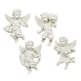 Maxbell 4Pcs European Style Cherub Wall Sculpture Ornament Angel Statue for Entrance