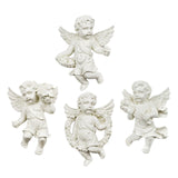 Maxbell 4Pcs European Style Cherub Wall Sculpture Ornament Angel Statue for Entrance