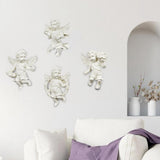 Maxbell 4Pcs European Style Cherub Wall Sculpture Ornament Angel Statue for Entrance