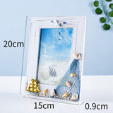 Maxbell Photo Holder Craft Tabletop Fashion Sailboat Mediterranean Ornaments 6 inch 15x20cm