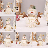 Maxbell Christmas Snowman Doll Short Plush for Shopping Mall Window Decoration 15cmx22cmx38cm