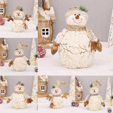 Maxbell Christmas Snowman Doll Short Plush for Shopping Mall Window Decoration 15cmx22cmx38cm