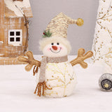 Maxbell Christmas Snowman Doll Short Plush for Shopping Mall Window Decoration 15cmx22cmx38cm