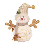 Maxbell Christmas Snowman Doll Short Plush for Shopping Mall Window Decoration 15cmx22cmx38cm