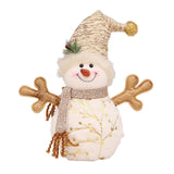 Maxbell Christmas Snowman Doll Short Plush for Shopping Mall Window Decoration 15cmx22cmx38cm
